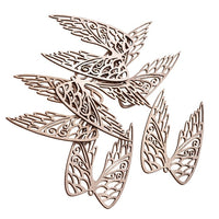 Ali di legno 9 cm / set di 6 pezzi