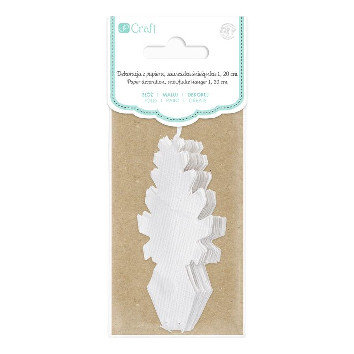 Decorazione fiocco di neve in carta 20 cm