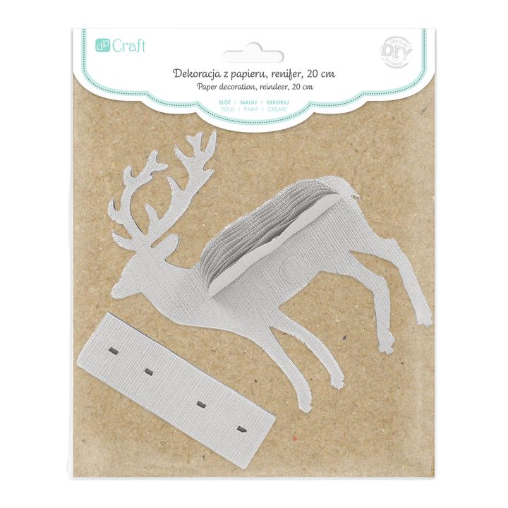 Decorazione in carta renna 20 cm