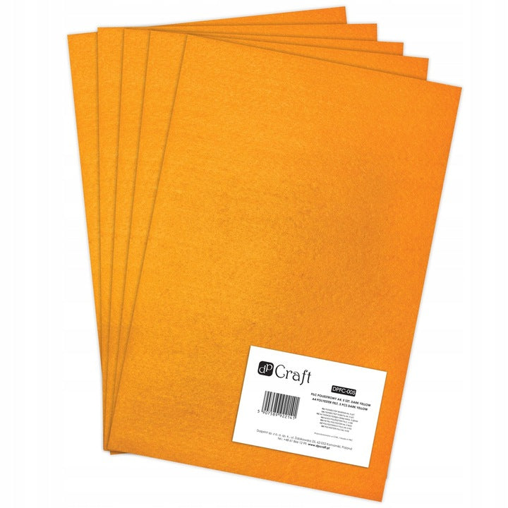 Feltro decorativo 30 x 20 cm scegli colore / 1 pezzo – DARK YELLOW/1ks