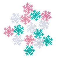Adesivi natalizi in feltro | fiocco di neve 15 pz