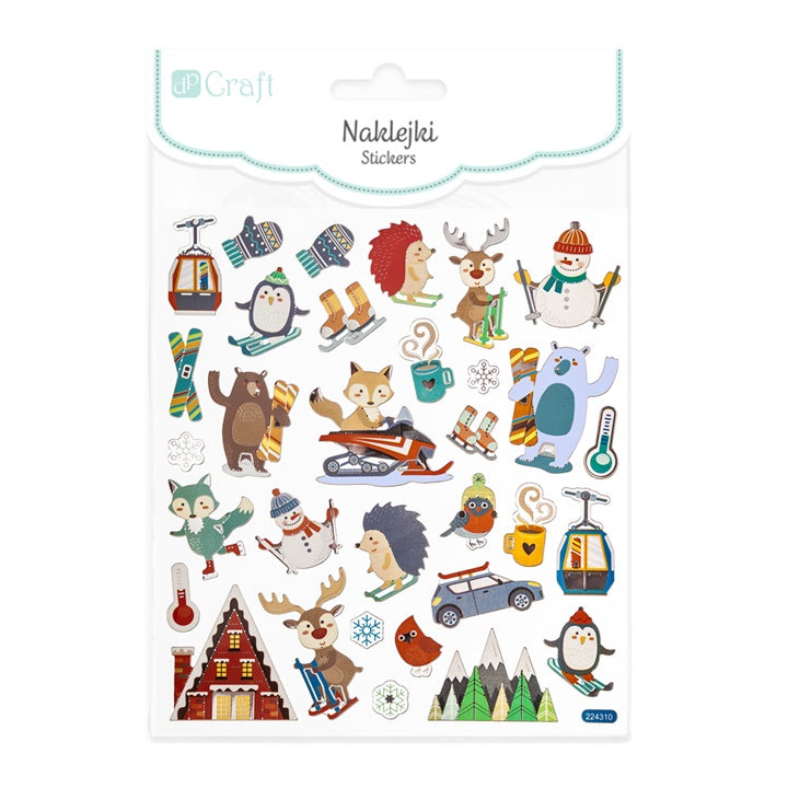 Set di adesivi Winter Sports 32 pezzi