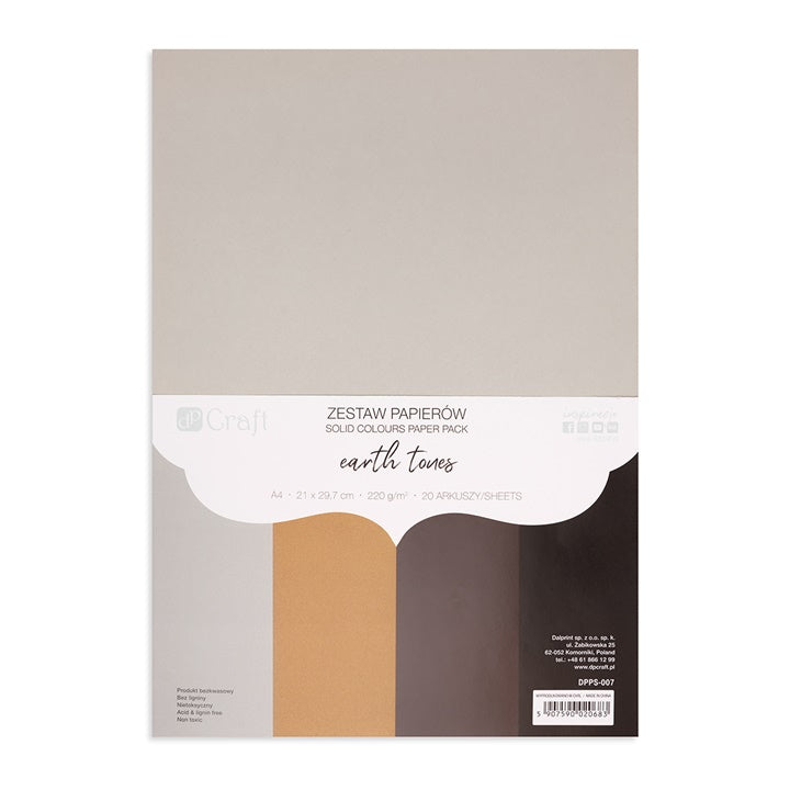 Carta colorata DP Craft 20 pezzi – earth tones
