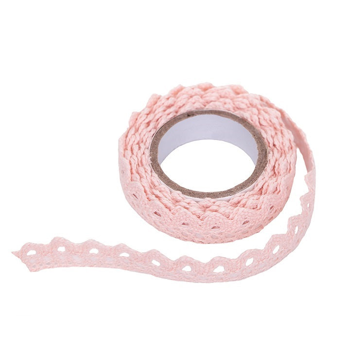 Pizzo adesivo in cotone 1.8 m - Pink