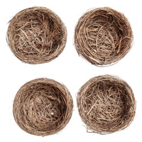 Nidi decorativi naturali 9 cm / set di 4
