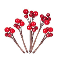 Rametto decorativo con bacche rosse - 6 pz
