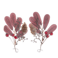 Ramoscello decorativo con bacche rosse 2 pz
