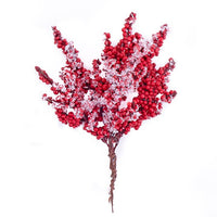 Ramoscelli decorativi 3D con piccole bacche rosse