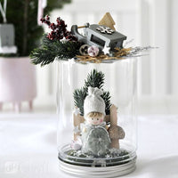 Ramo di Capodanno decorativo in argento 3 pz