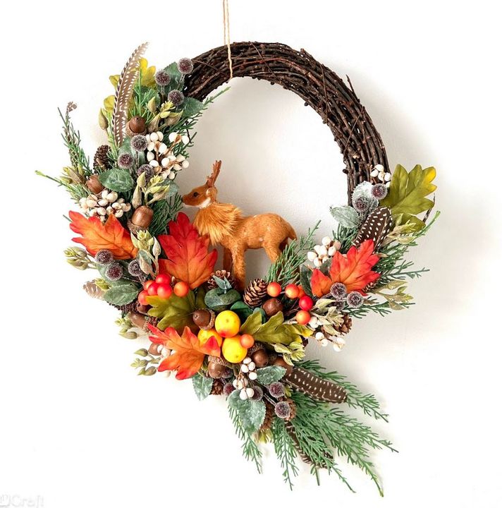 Ramoscelli decorativi 3D con bacche marroni 4 pz