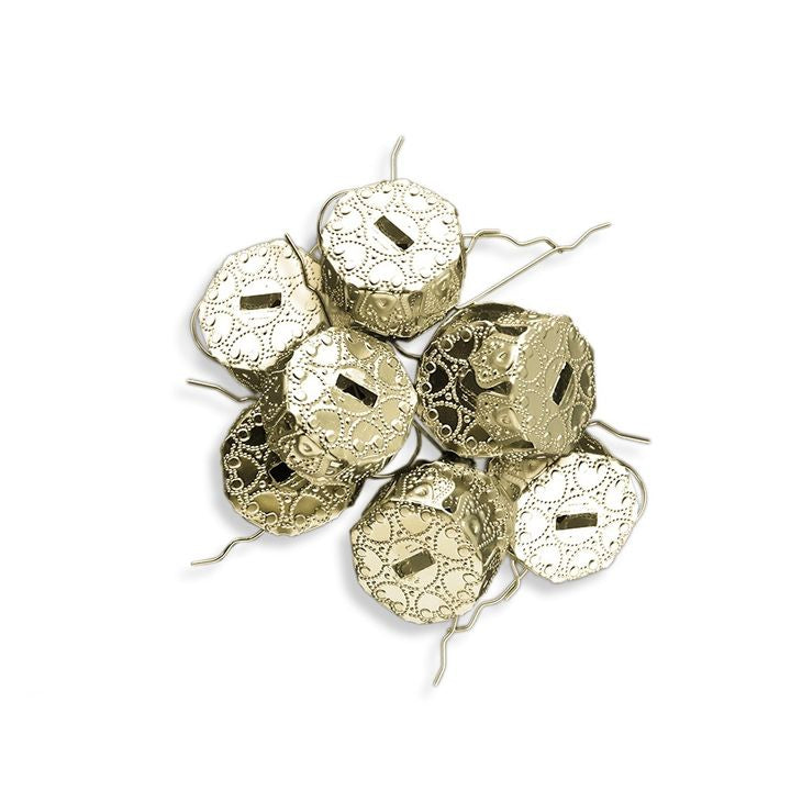 Ganci in metallo color oro per realizzare ornamenti