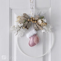 Decorazione natalizia da appendere con pelliccia