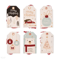Etichette di Natale per la decorazione 24 pz Pastelli natalizi