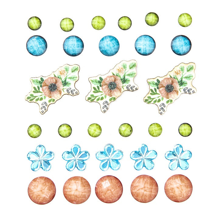 Cristalli decorativi autoadesivi 30 pezzi