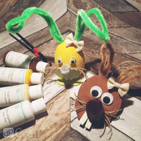 Pom Pom in acrilico con motivi di animali | 56 pezzi