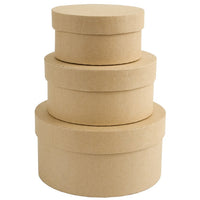 Set delle scatole tonde in cartone - 3 pezzi