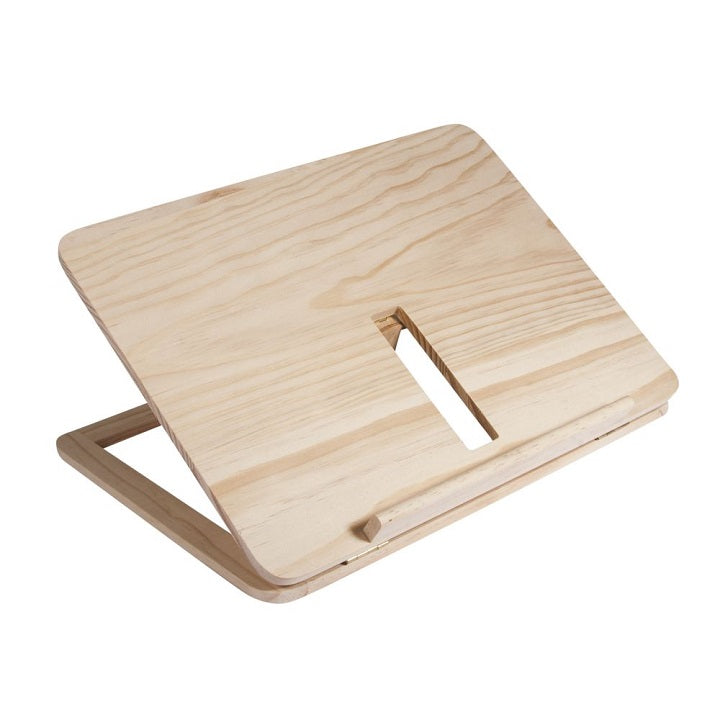 Supporto in legno per tablet o libro 28 x 21 x 3.4 cm