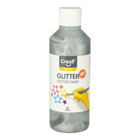 Pittura glitterata Creall Glitter 250 ml - argento