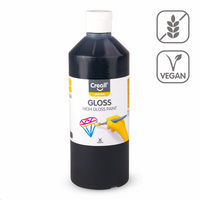 Pittura polivinilica lucida Creall Gloss 500 ml – nero
