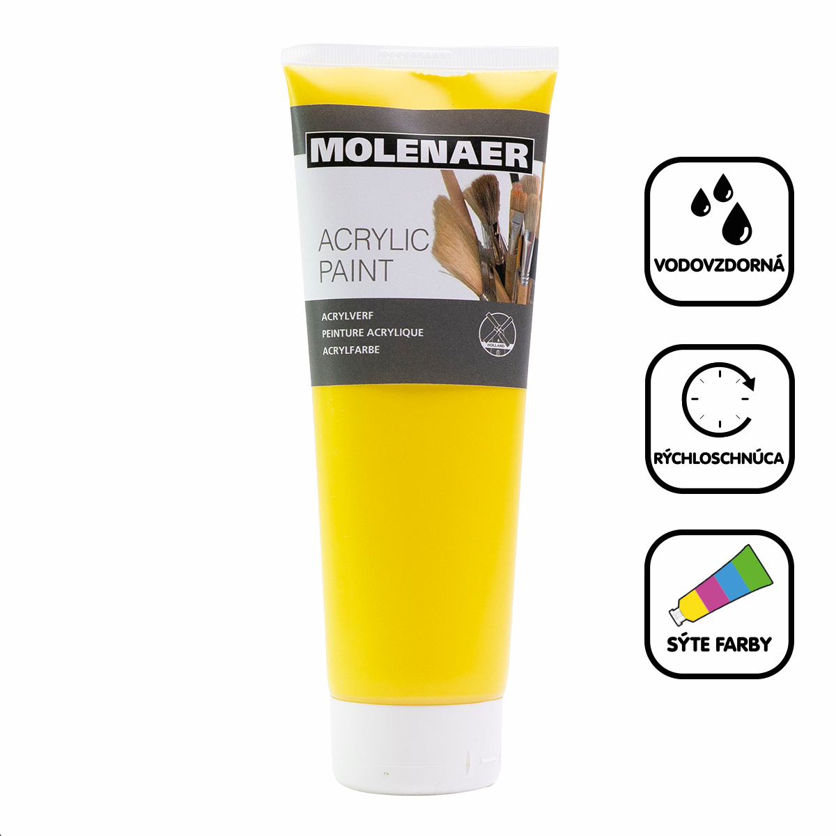 Colore acrilico Molenaer 250 ml – giallo