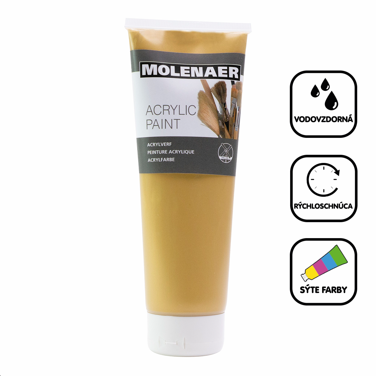 Colore acrilico Molenaer 250 ml – oro