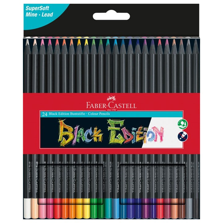 Matite colorate Faber-Castell Black Edition – set 24 pezzi