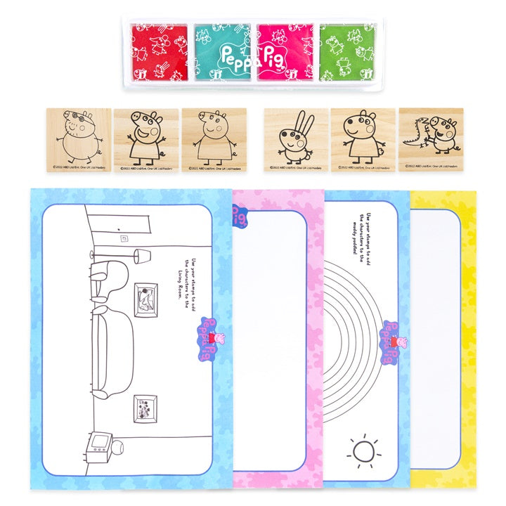Set di timbri in legno PEPPA PIG