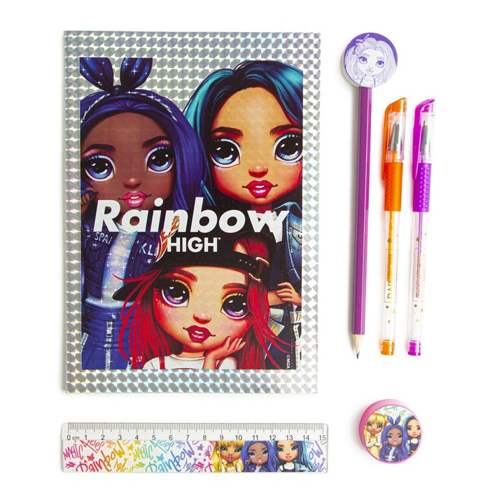 RAINBOW HIGH taccuino olografico con cancelleria
