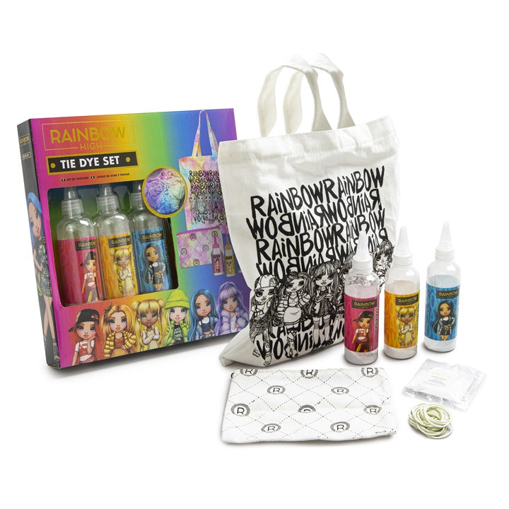 Set batik RAINBOW HIGH con borsa di tela