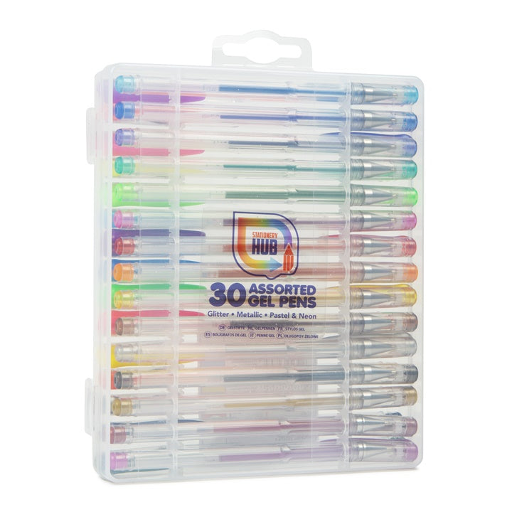 Set di penne gel in astuccio 30 pezzi