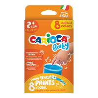 Colori a dita Carioca Baby 2+, 8 × 50 ml