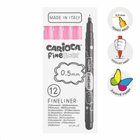 Fineliner a punta fine Carioca Fineliner 0,5 mm – 12 pz – salmone