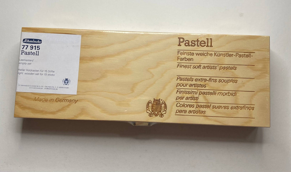 Scatola in legno per 15 pastelli Schmincke