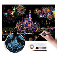 Immagine magica per graffiare - Castle - 75x52 cm