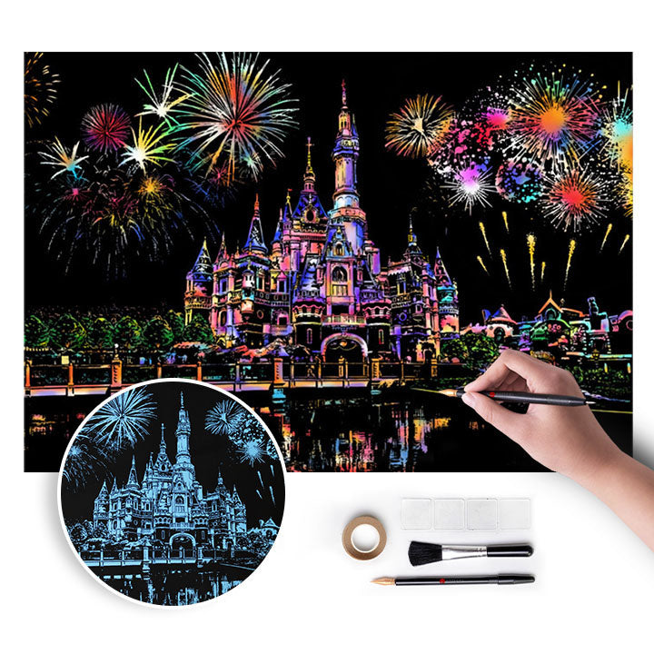 Immagine magica per graffiare - Castle - 75x52 cm