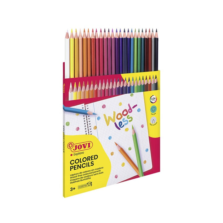 Pastelli triangolari senza legno JOVI 24 pz.