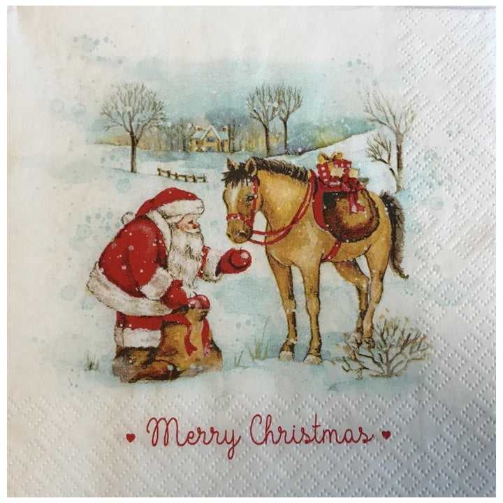 Tovagliolo per decoupage Merry Christmas - 1 pz