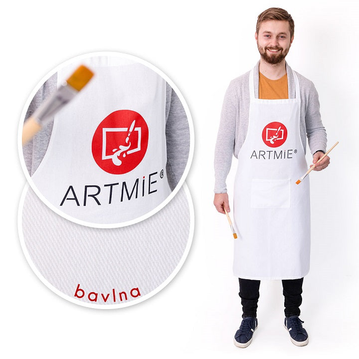 Grembiule in cotone ARTMIE - bianco