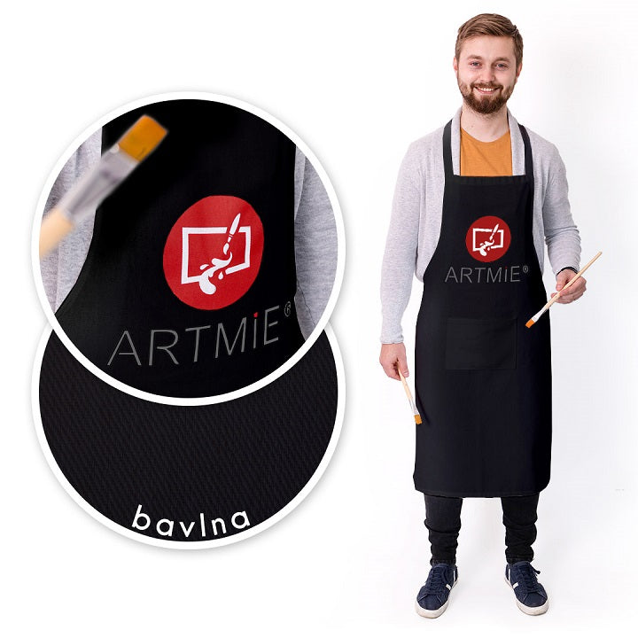 Grembiule in cotone ARTMIE - nero