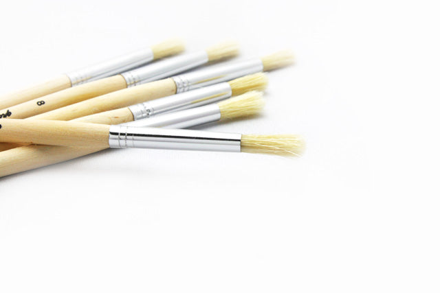 Pennelli con setola naturale - tondi | dimensioni diverse