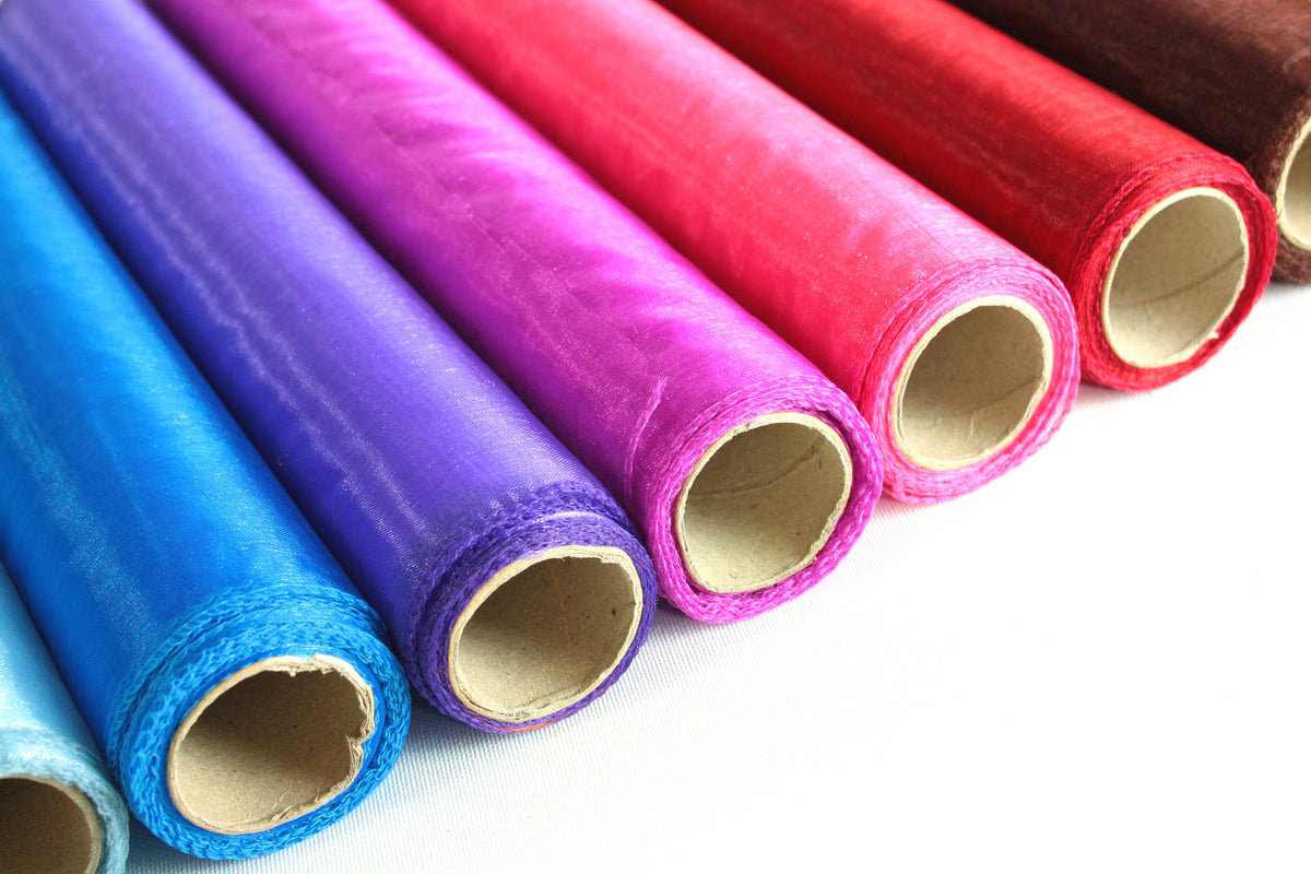 Organza decorativa 37 cm - 9 m | colori diversi