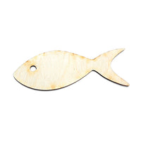 Ornamento in legno da appendere - per decoupage - Pesce