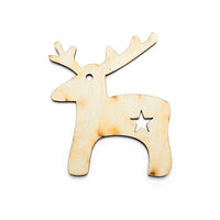 Ornamento in legno da appendere - per decoupage - Renna