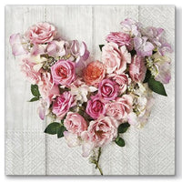 Tovaglioli per DECOUPAGE - Rose Heart - 1 pezzo