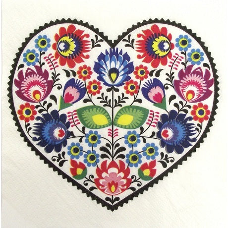 Tovaglioli per DECOUPAGE - Heart - 1 pezzo