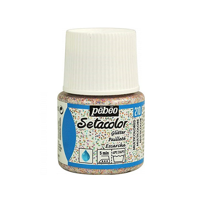 Colore per tessuto Pebeo Setacolor Glitter 45 ml – Onyx