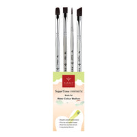 Set di pennelli sintetici per acquerello PanArt SuperTone, 4 pezzi