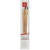 PanArt ES-03 Set di pennelli tondi e piatti 4 pezzi