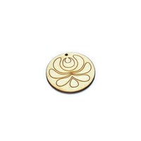 Articolo in legno per bigiotteria - cerchio con ornamento