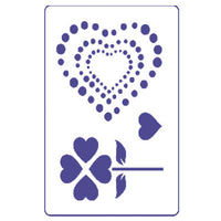 Modello PENTART Motif A5 - Cuori/ Fiori